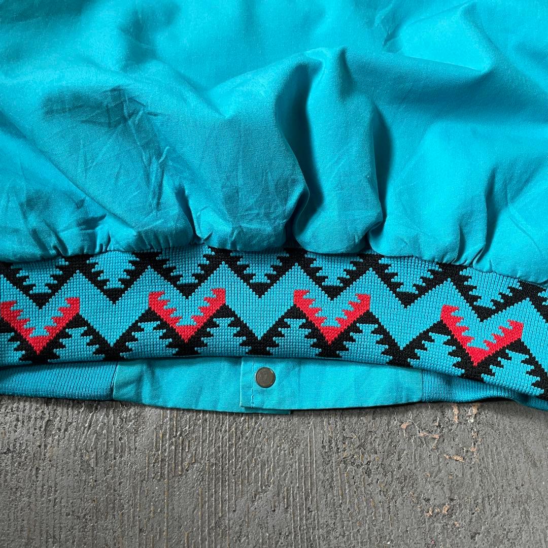 USA製 刺繍ワークジャケット 中綿 ネイティブ柄 XL