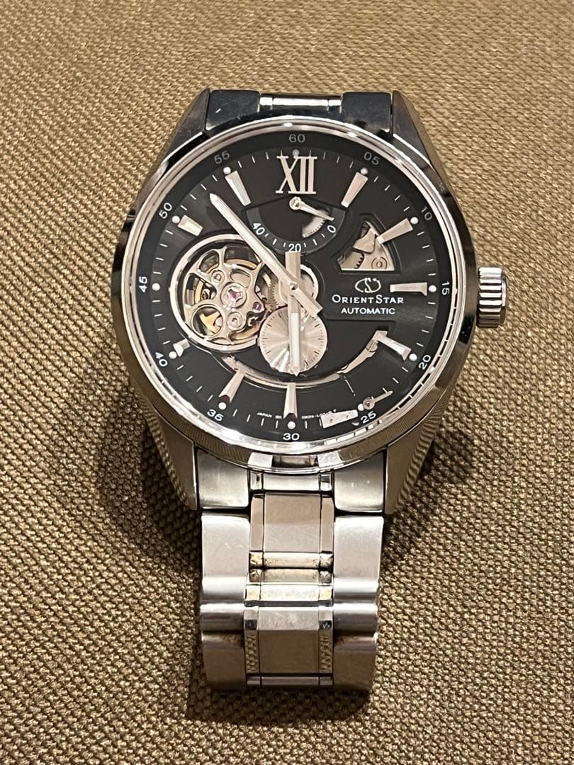 【要OH】ORIENT STAR 自動巻き時計 ブラックWZ0181DK
