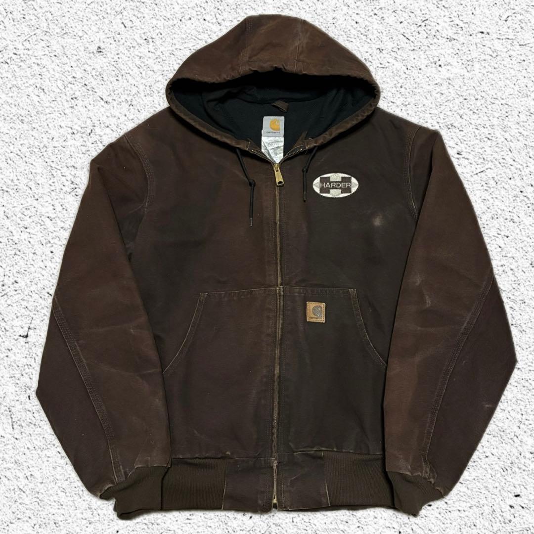 【希少】carhartt アクティブジャケット モカブラウン　裏サーマル