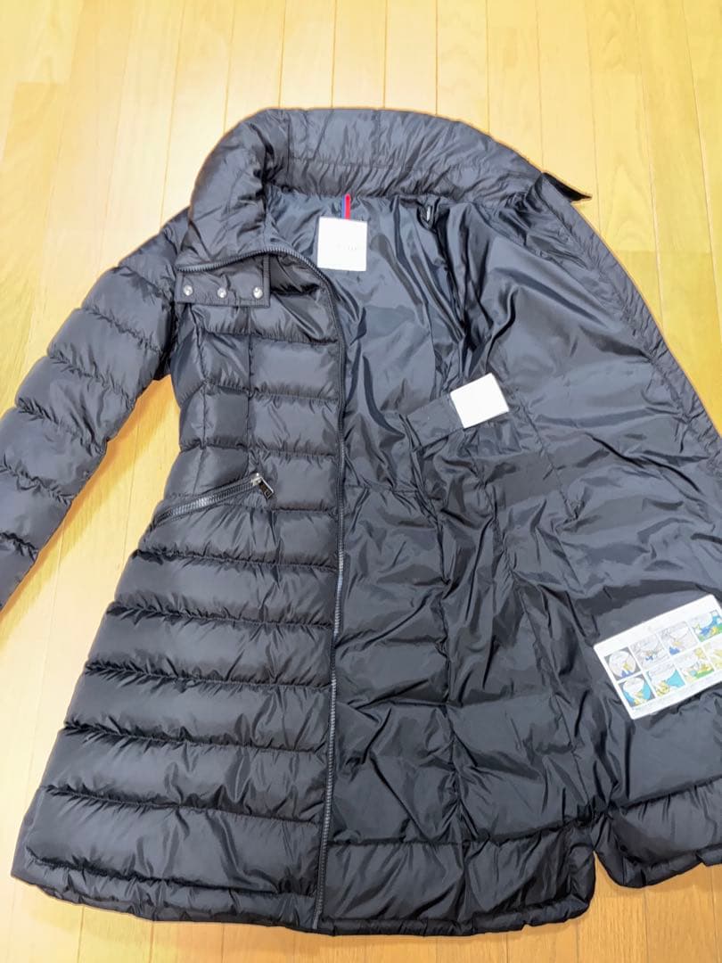 らっくん 美品　MONCLER フラメッテ　フード付きロングダウン