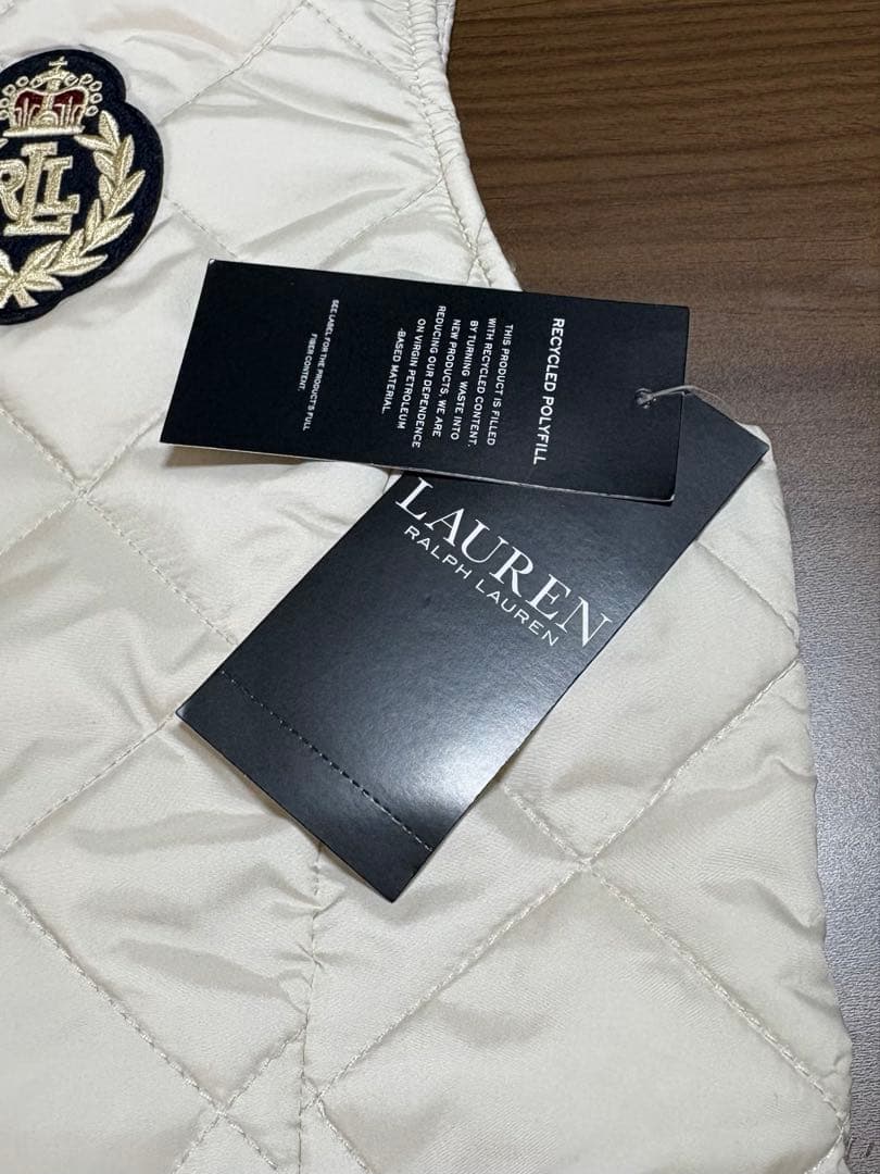 新品　Ralph Laurenクレストパッチ ダイヤモンドキルティングベスト