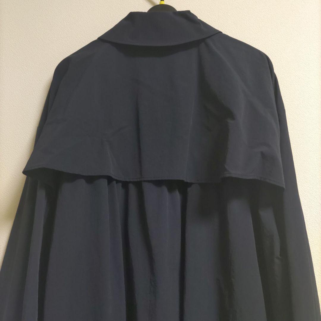 新品未使用☆haruka Aラインナイロンコート　ネイビー　36