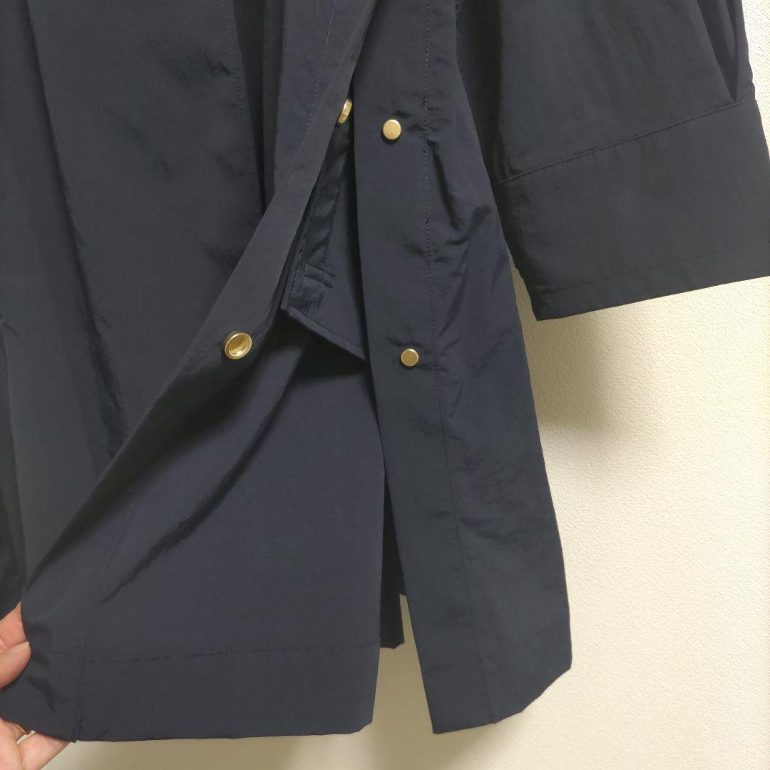 新品未使用☆haruka Aラインナイロンコート　ネイビー　36