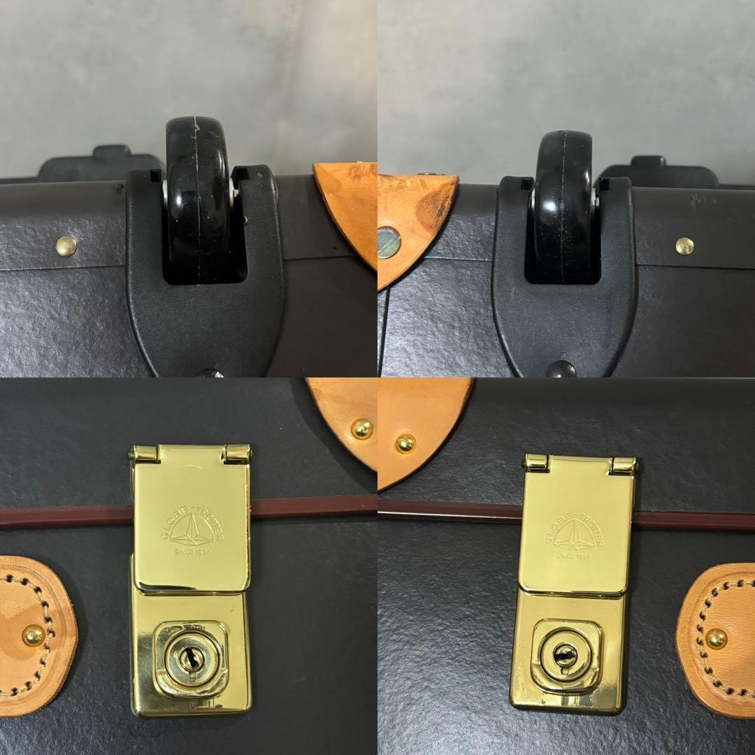 ［美品］グローブトロッター　オリジナル　スーツケース　ネイビー　ヌメ革