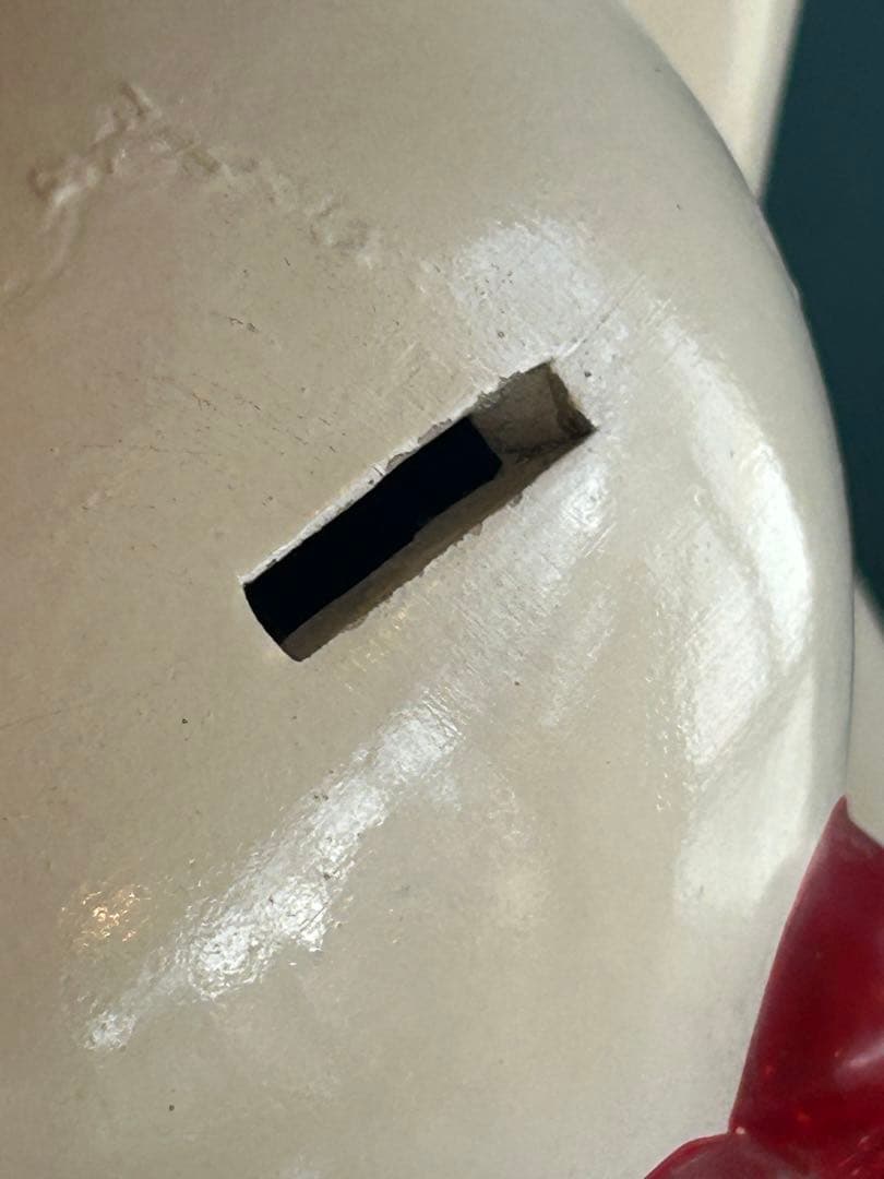 骨董／招き猫／貯金箱／希少／アンティーク／ヴィンテージ　右手