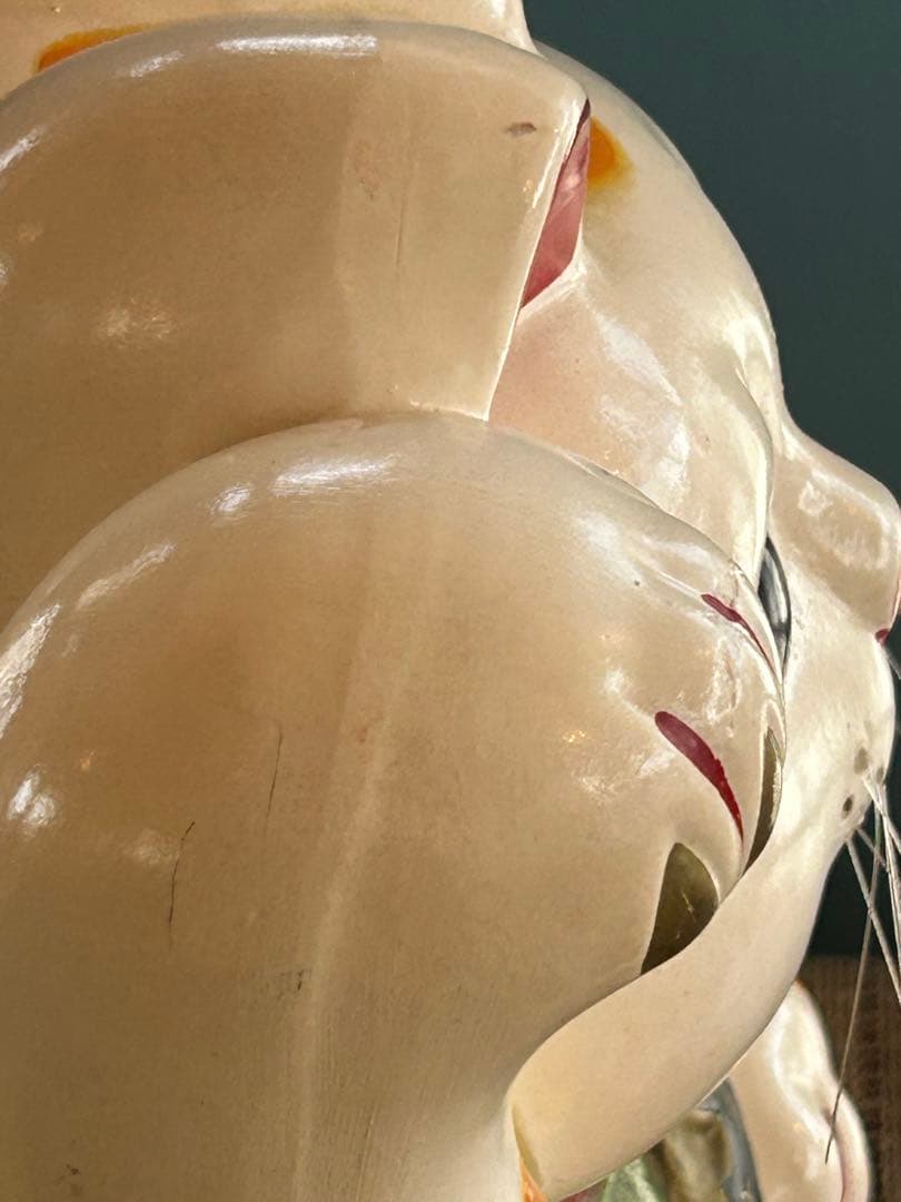 骨董／招き猫／貯金箱／希少／アンティーク／ヴィンテージ　右手