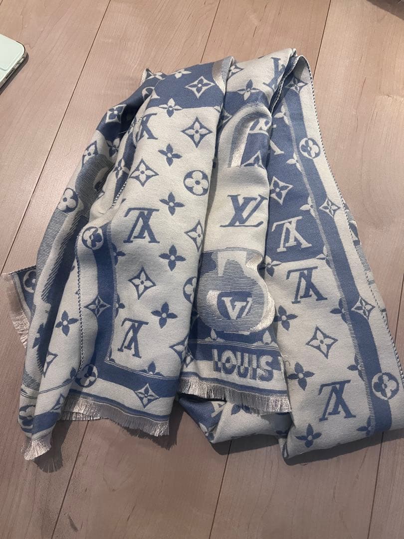 Louis Vuitton ショール・モノグラム デニム　ストール　マフラー