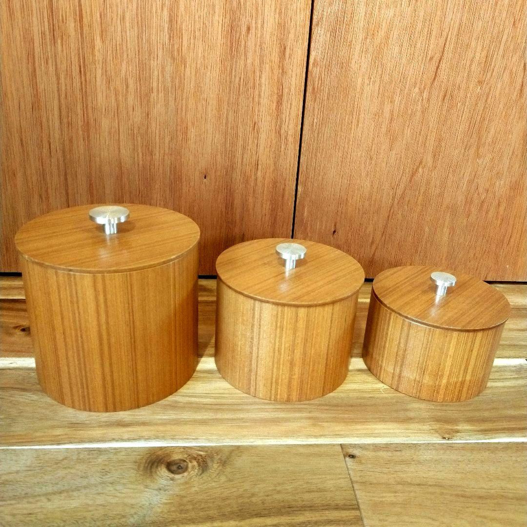 レア★廃盤品MID-Century MODERN木製小物入れ★スタッキング可能