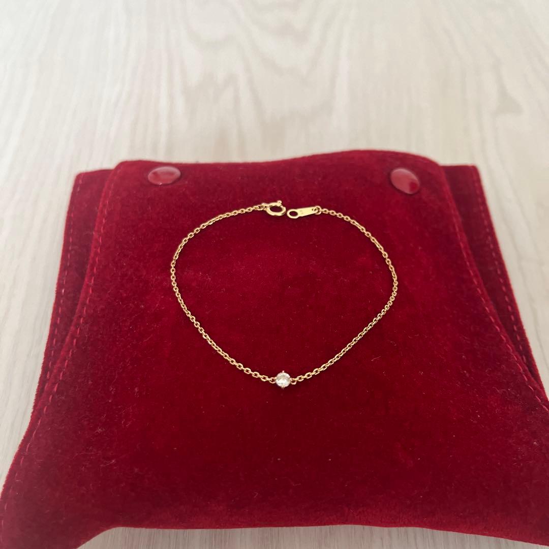 ダイヤモンド0.1ct K18 ブレスレット