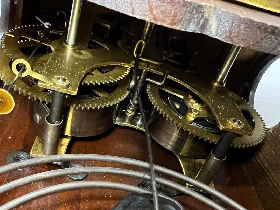 Ｚマーク　柱時計　横浜エムズイ商会　ゼンマイ式　宮型　ボンボン時計　手巻き式