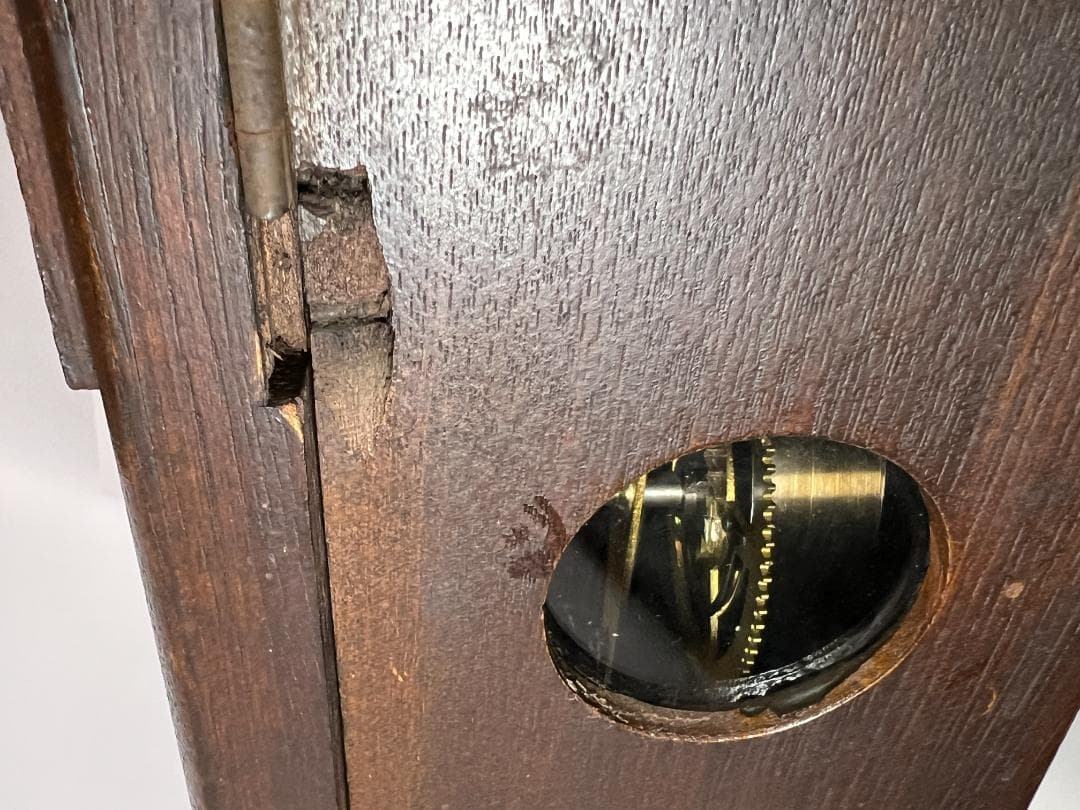 Ｚマーク　柱時計　横浜エムズイ商会　ゼンマイ式　宮型　ボンボン時計　手巻き式