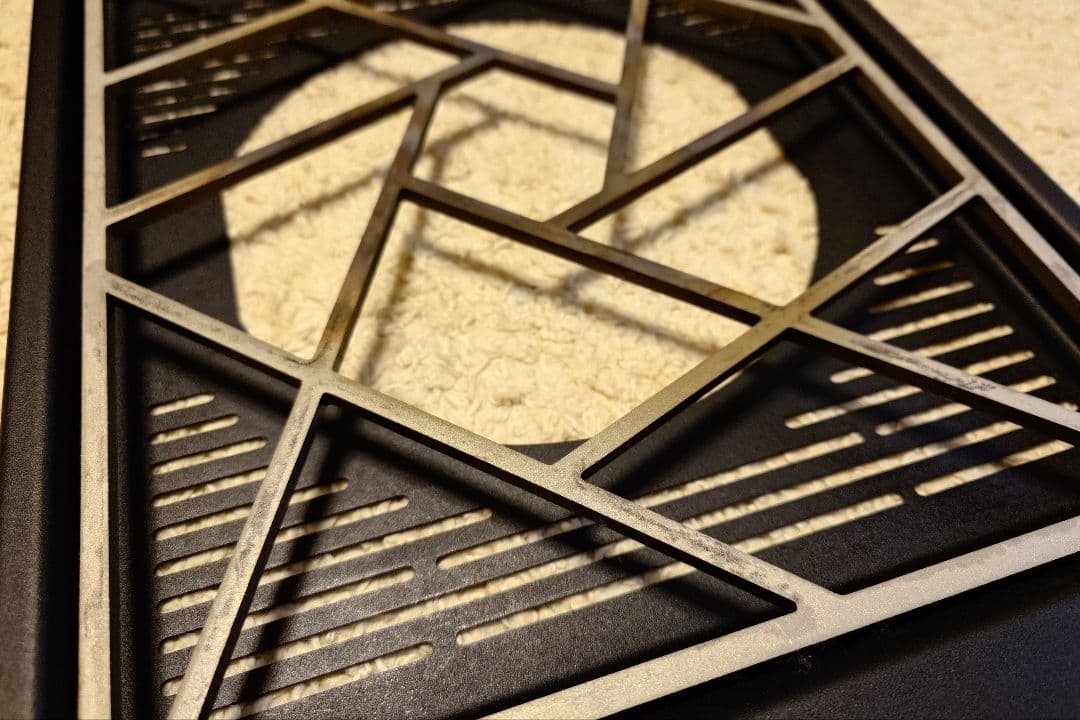 o*a様 37camp フラット五徳ステンレス＆FBパネル(ステン黒)