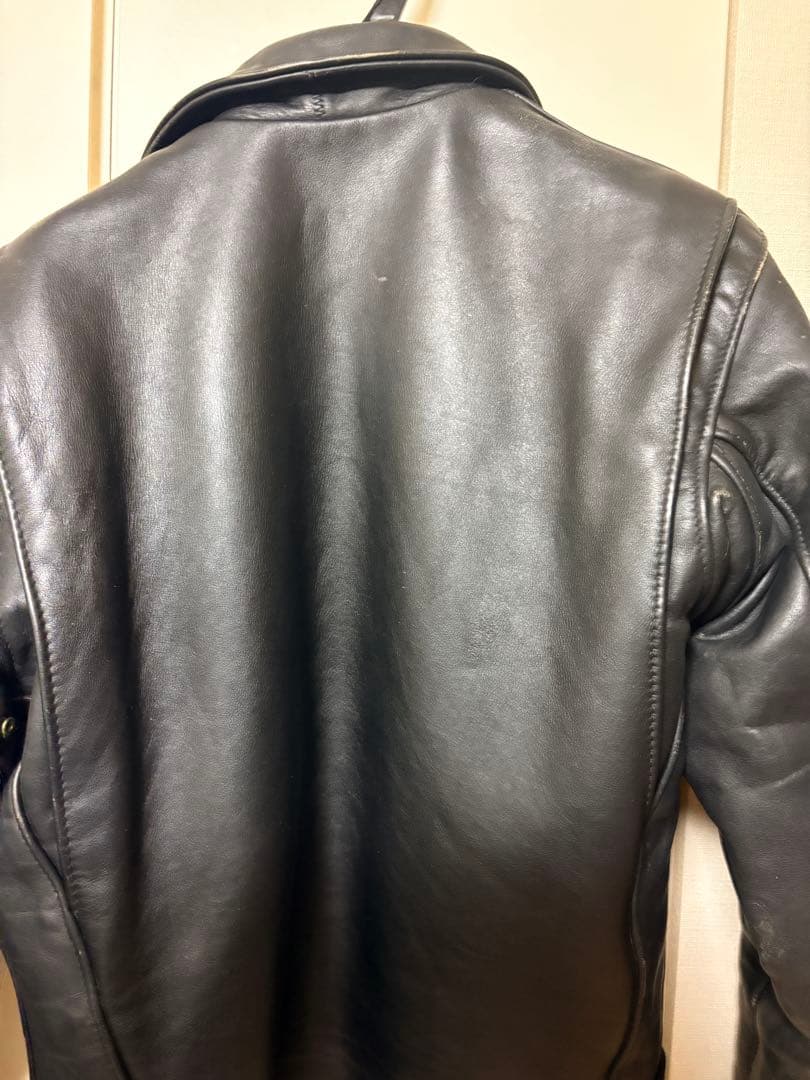 Schott ブラックレザーライダースジャケットライナー USA製 サイズ38