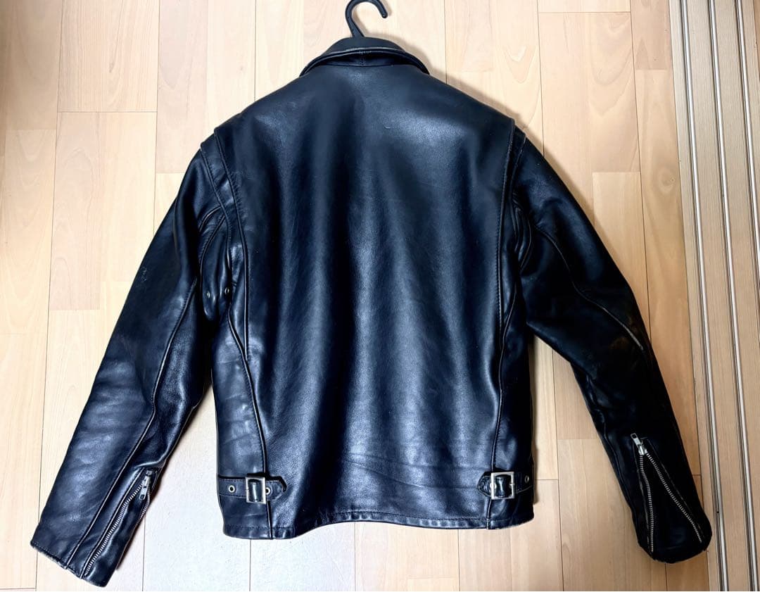 Schott ブラックレザーライダースジャケットライナー USA製 サイズ38