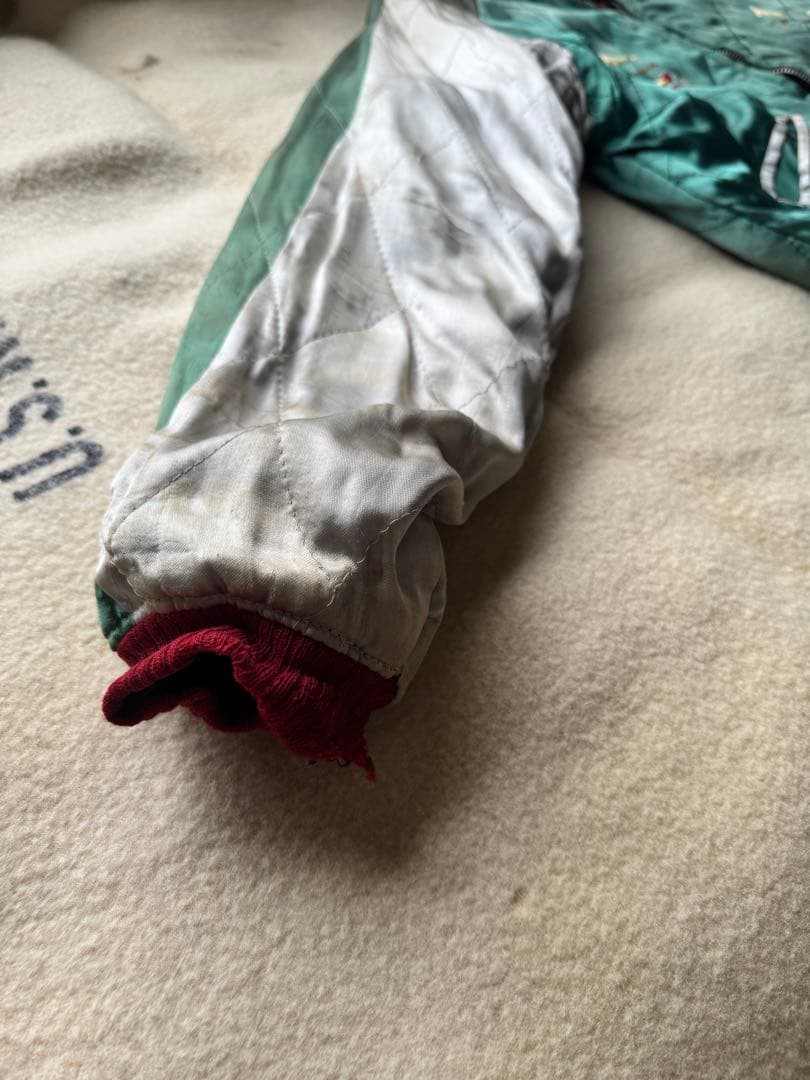 超スペシャル 50s ヴィンテージ スカジャン 別珍 黒 顔虎 鷹 富士山