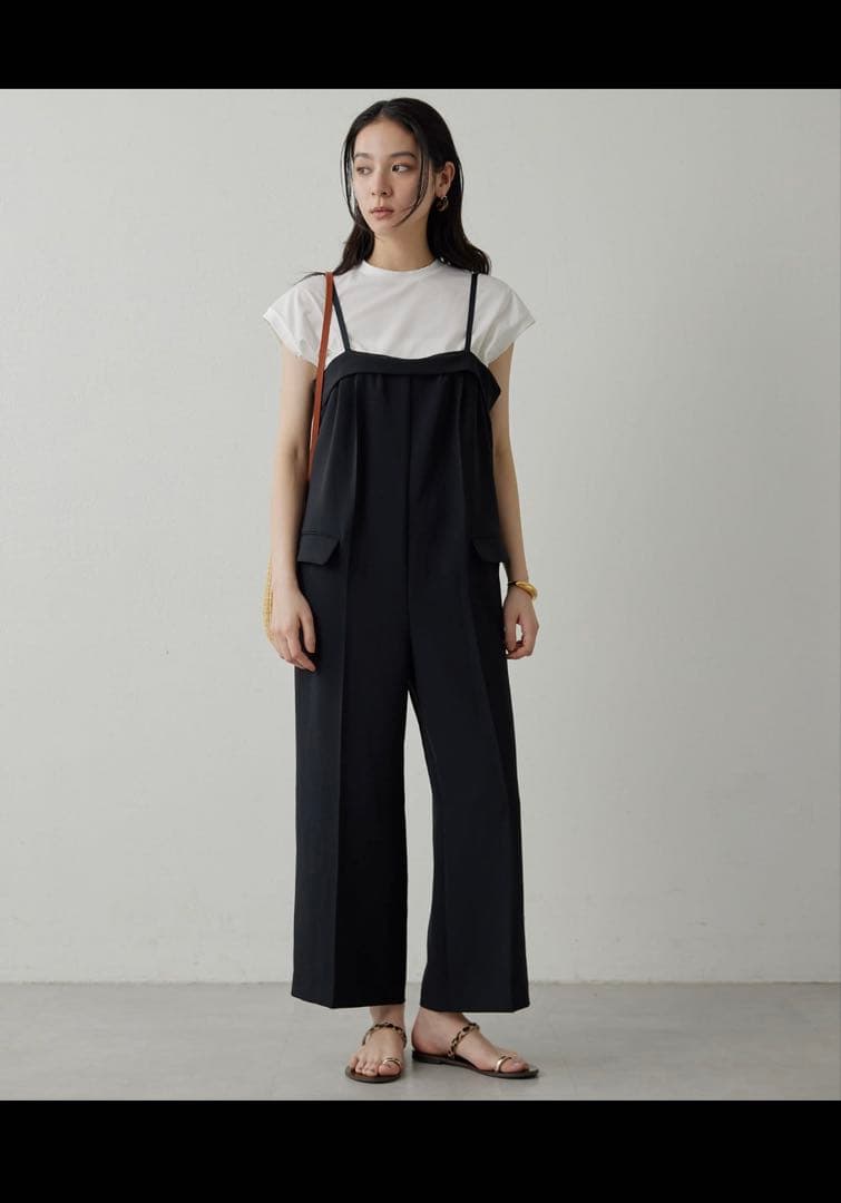 Drawing Numbersブラックオールインワン コンビネゾン