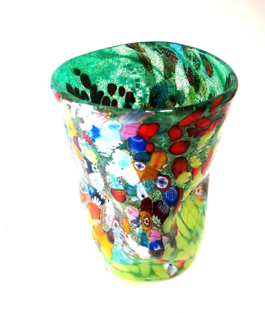 なっち　未使用／ベネチアンガラス／ムラーノ／ミルフィオリ／手吹き切りガラス