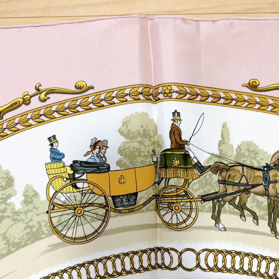 【未使用・箱付】HERMÈS エルメス カレ90 ロンシャンへの散歩