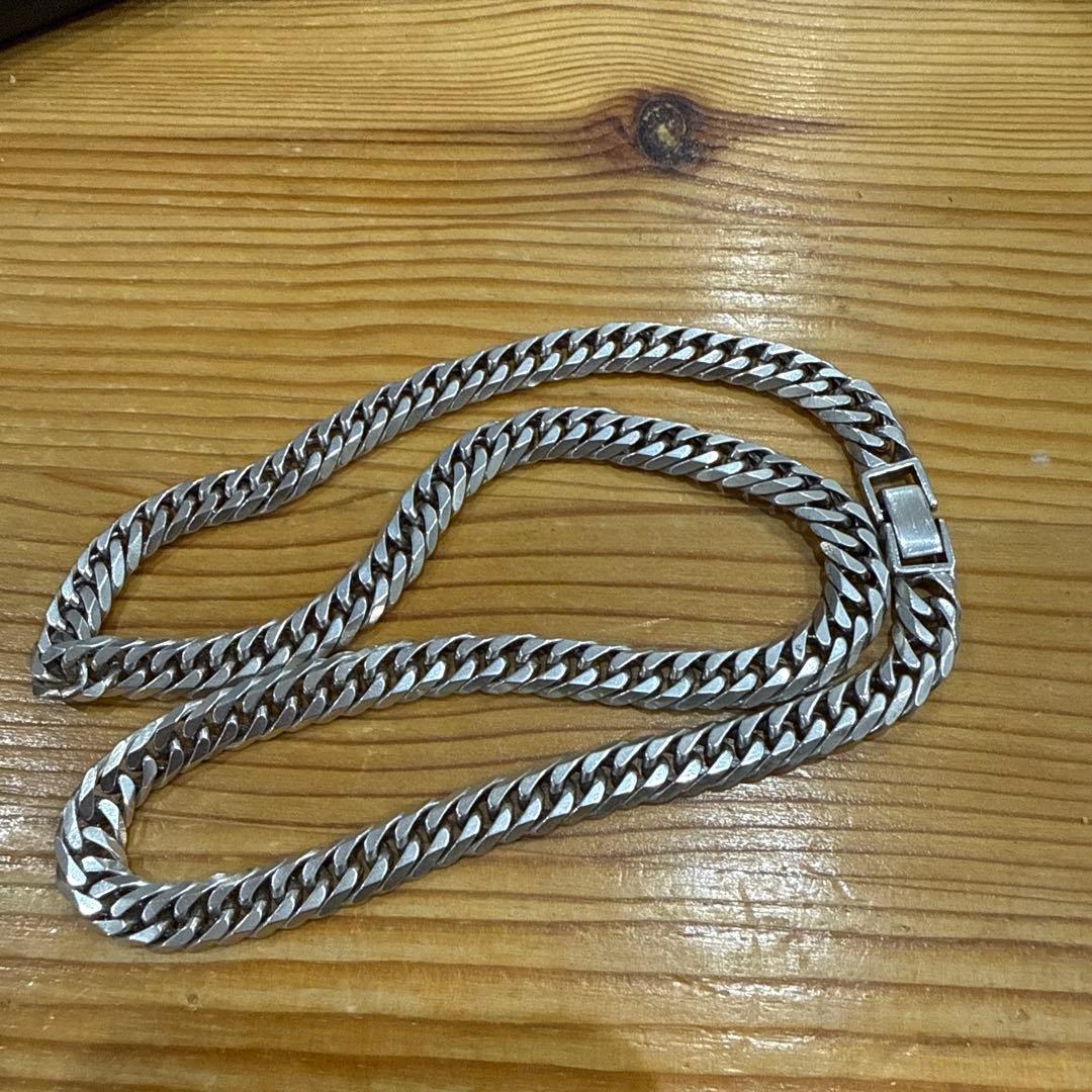 シルバー925 6面Ｗ喜平ネックレス 60cm 100g