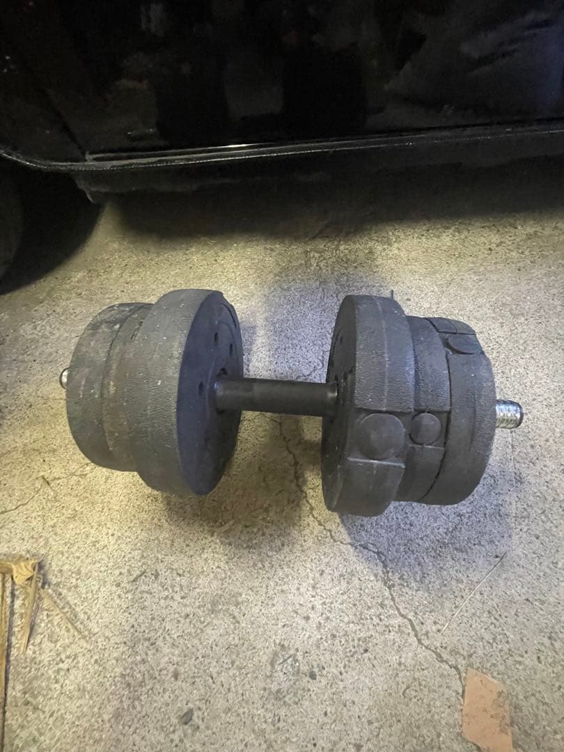 バーベルラックと重量プレートフルセット