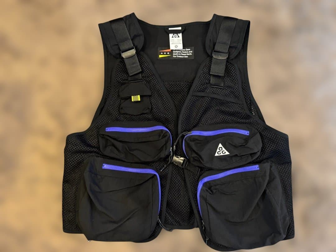 NIKE ACG ナイキ アウトドア フィッシング ベスト 黒 希少 XL