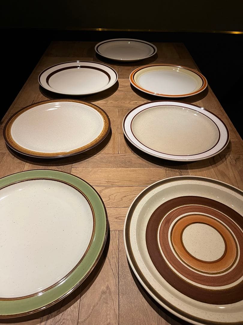 大皿ストーンウェア　7枚セット