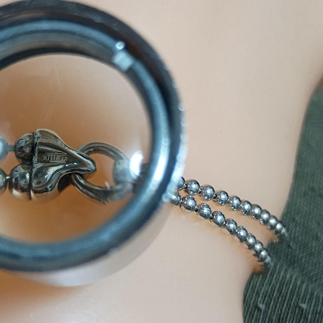 【美品】GUCCI ハート型ダブルボールチェーンブレスレット S925 17cm