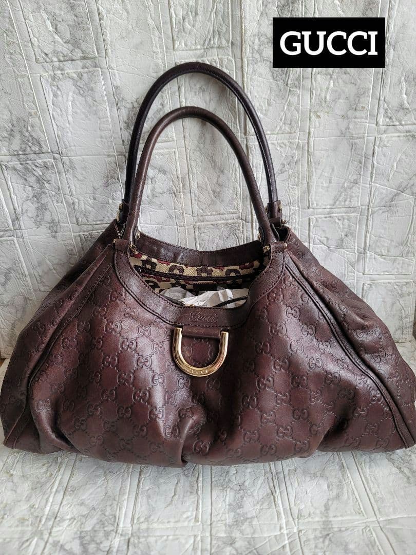 本物 GUCCI グッチ グッチシマ アビー ハンドバッグ ショルダーバッグ