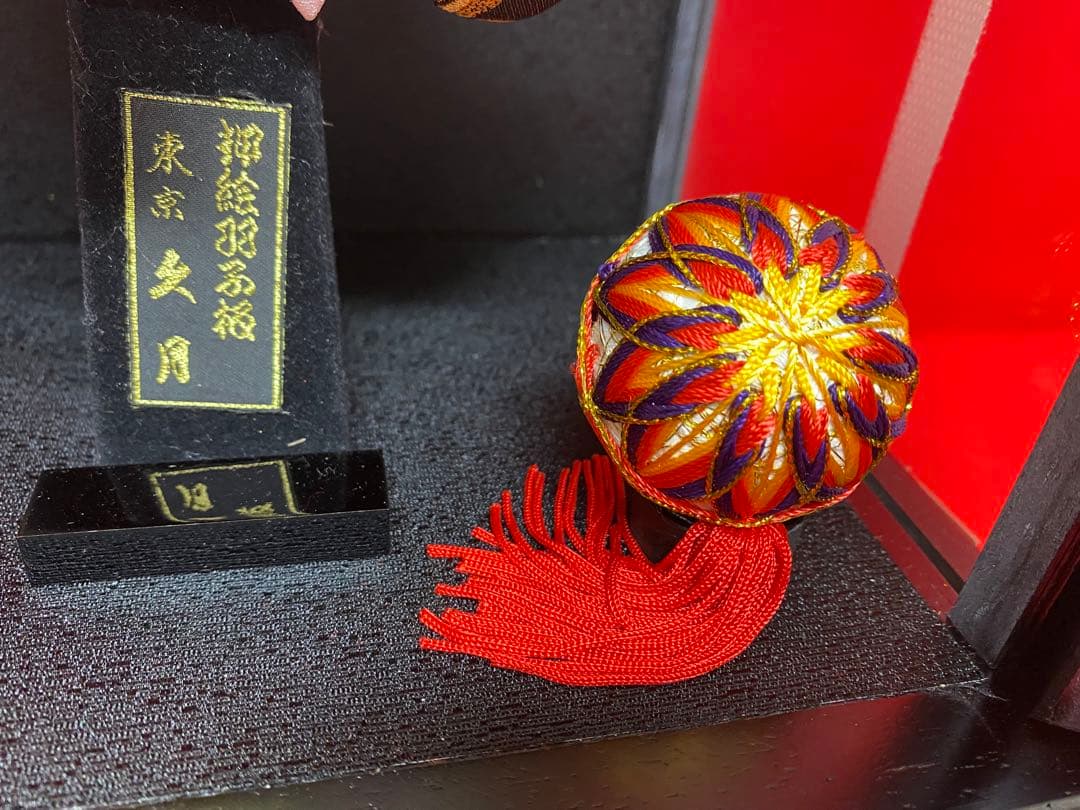 東京久月　羽子板おしどり10号ガラスケース・間口約２５×奥行約２０×高さ約４４㎝