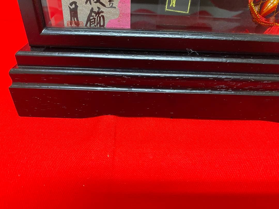 東京久月　羽子板おしどり10号ガラスケース・間口約２５×奥行約２０×高さ約４４㎝