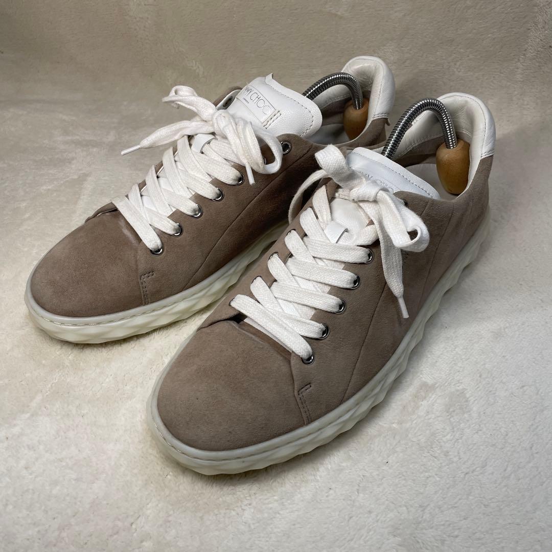 【美品】JIMMY CHOO DIAMOND LIGHT スニカー 42