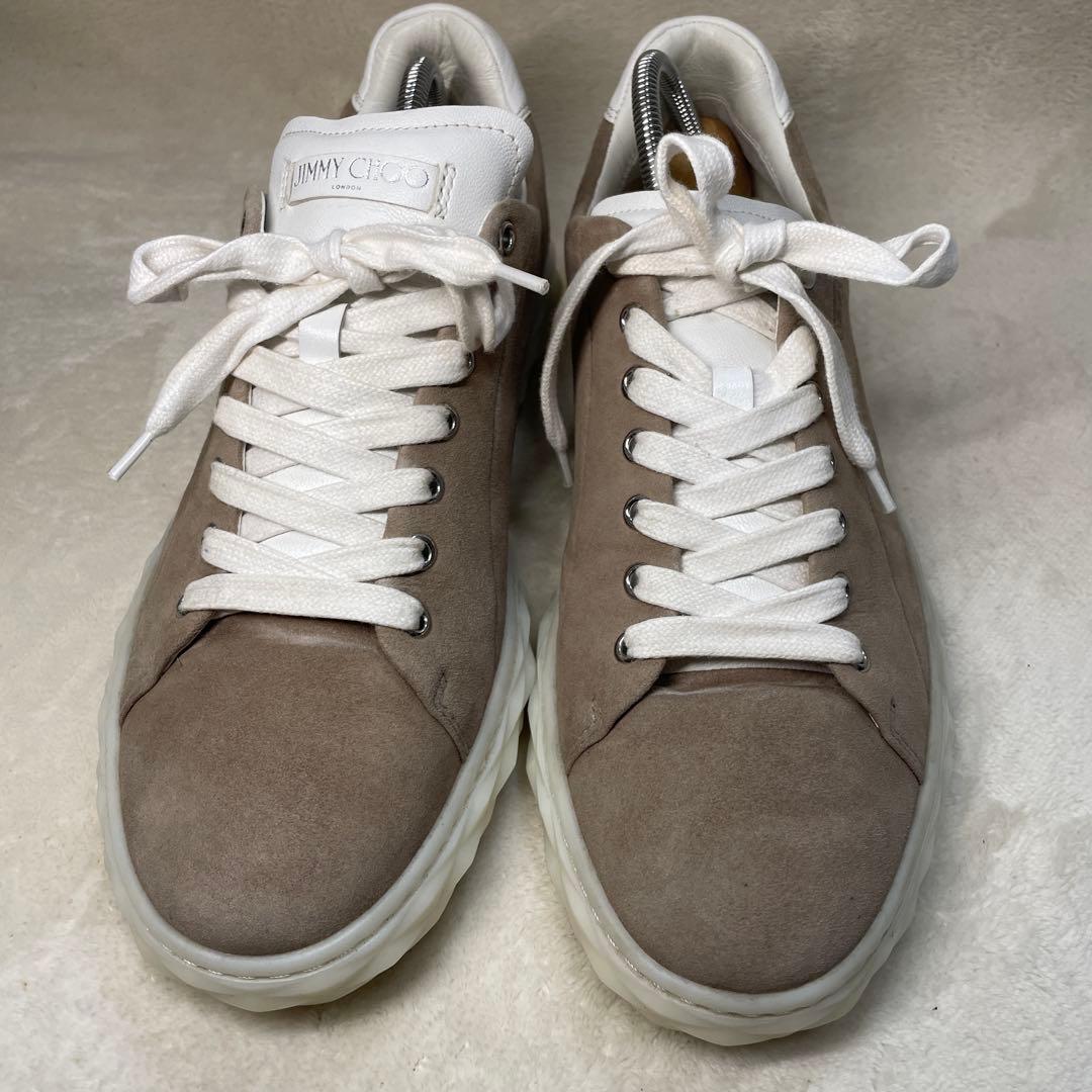 【美品】JIMMY CHOO DIAMOND LIGHT スニカー 42