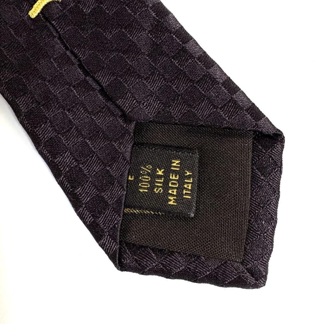 【極美品】LV ヴィトン シルク マイクロダミエ ネクタイ イタリア製 元箱付