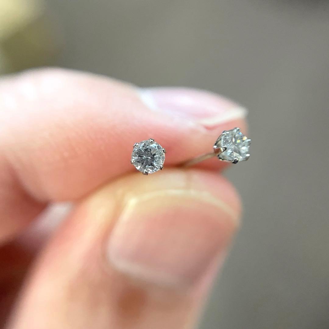プラチナ900 天然ダイアモンド　ピアス　専用です