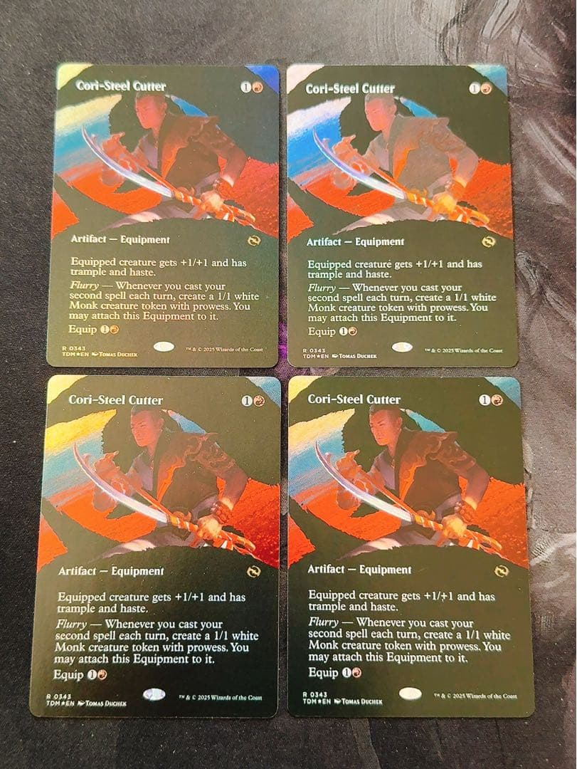 【ショーケースfoil】コーリ鋼の短刀　英語　4枚セット