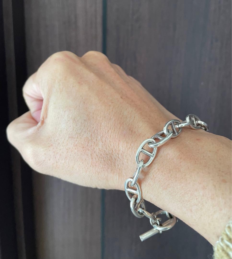 ヴィンテージ　vintage アンカーチェーン　鎖　シルバー925 ブレスレット