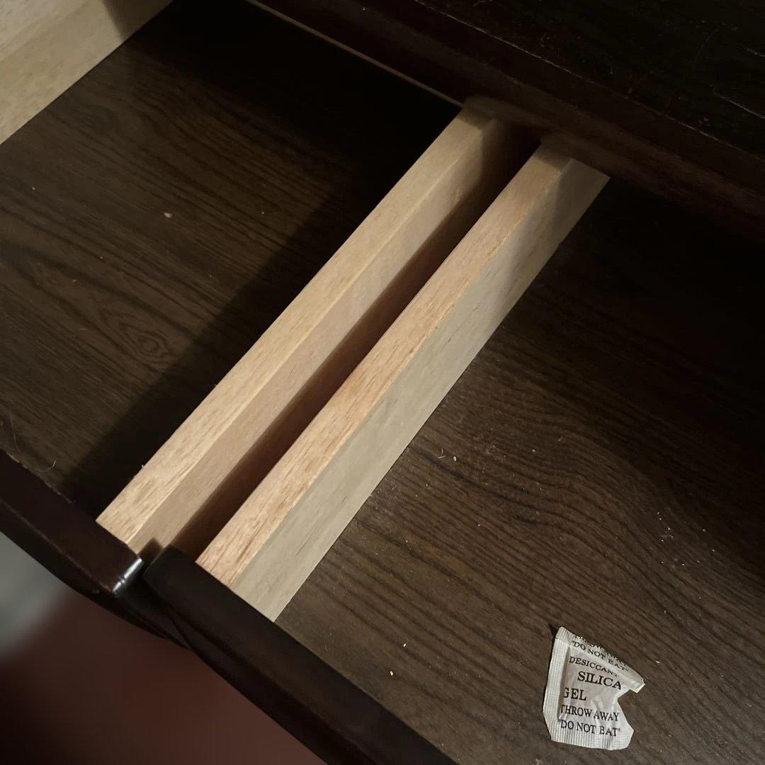 木製ダークブラウン下駄箱引き出し付き