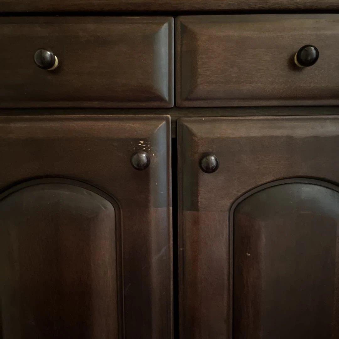 木製ダークブラウン下駄箱引き出し付き