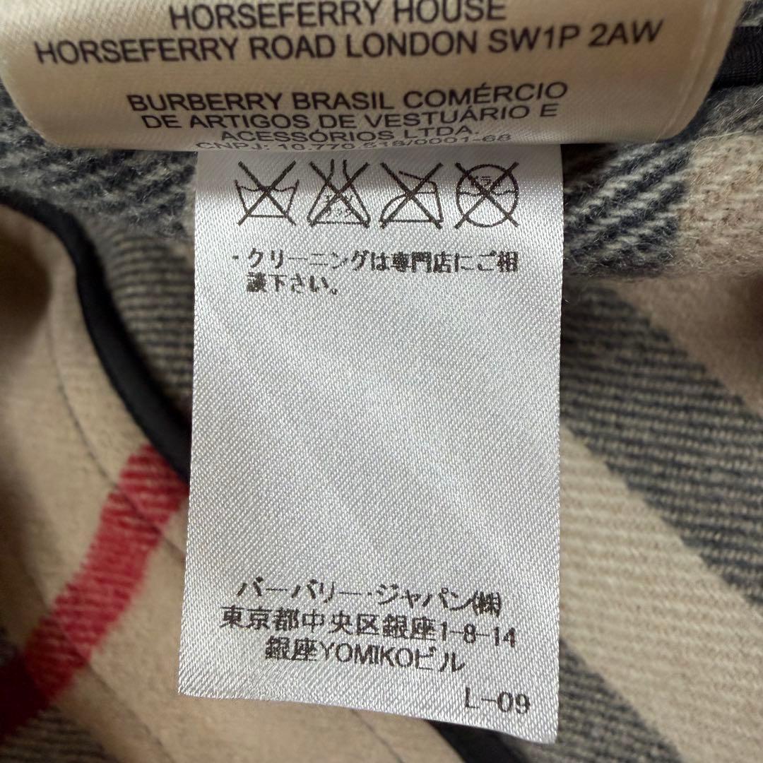 【極美品】バーバリーブリット　ダッフルコート　メガチェック　金ボタン　黒　S