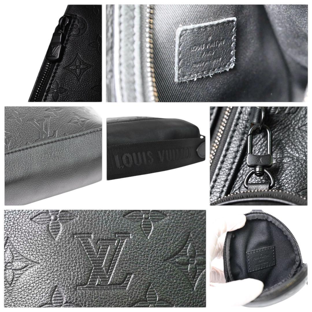 【新品同様】ルイヴィトン　モノグラム　シャドウ　ボディバッグ　スリングバッグ　黒