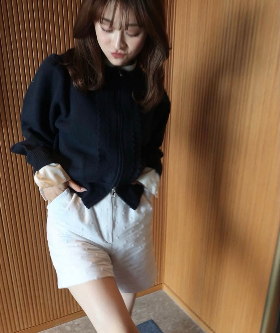 美品bibiy SUSIE SHIRT KNIT シャツニット 正規品ネイビー