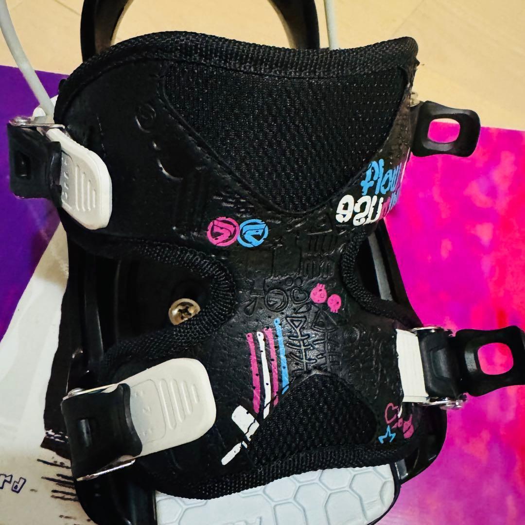 138cmスノーボードビンディング付きカラフル ワンタッチ初心者女性レディース