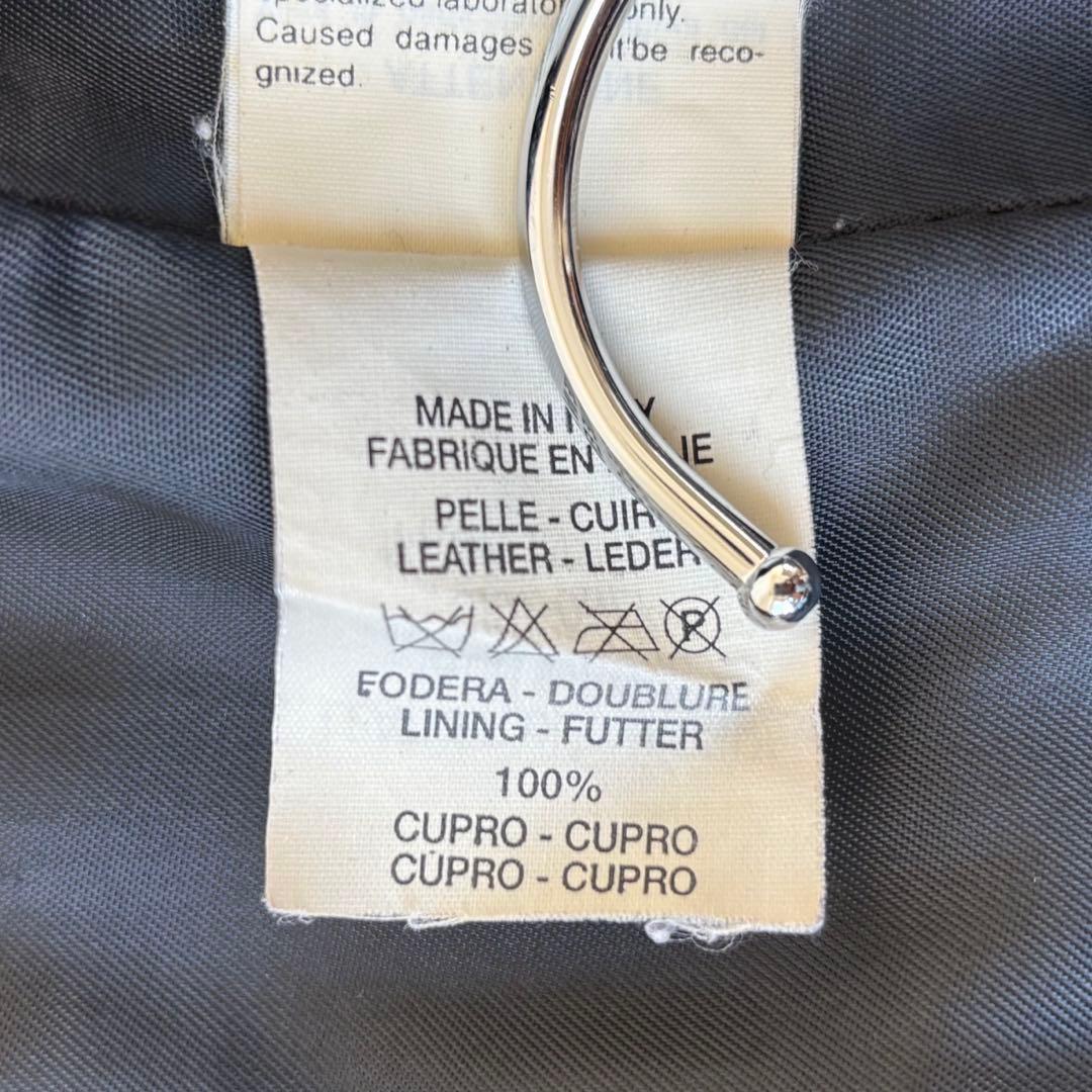 LesCopains✨キルティングレザーコート　 Aライン　刻印ボタン　L 総柄