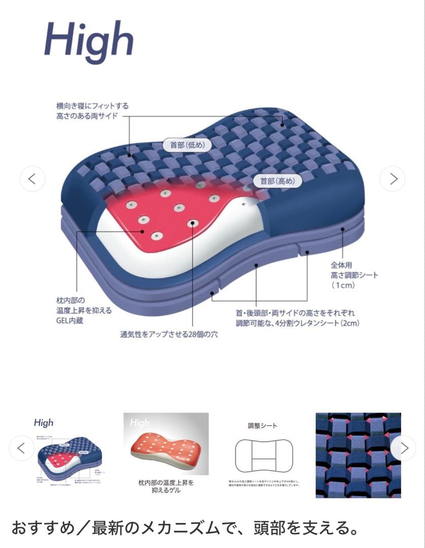 Air sleep枕 西川　エアー4Dピロー