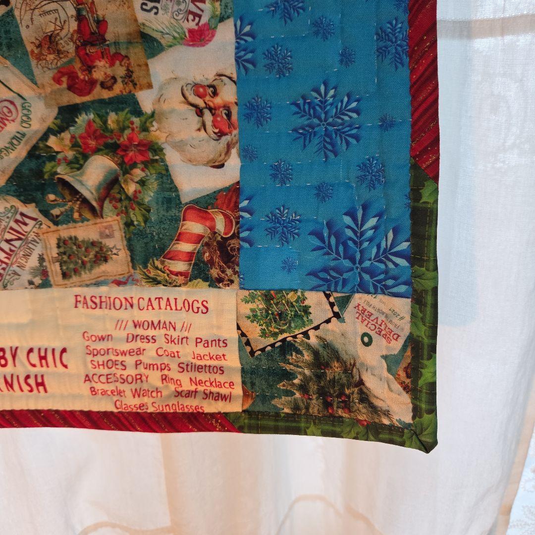 ❣️パッチワーク　クリスマス　ログキャビンキルト❣️