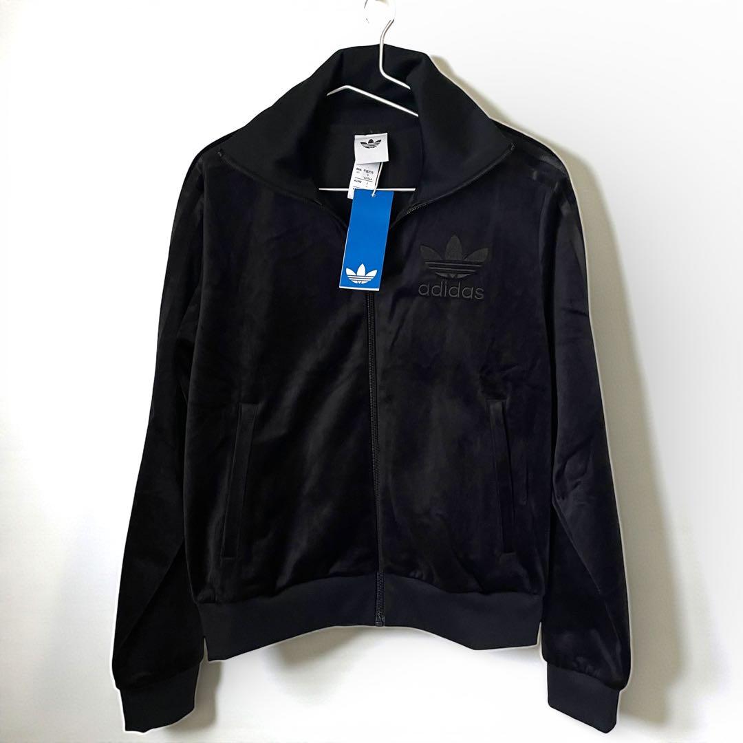 未使用 タグ付き adidas VELVET TRACK JACKET 黒/M