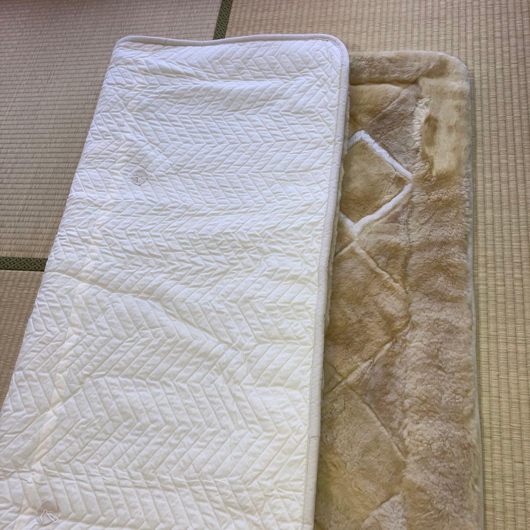 ムートンシーツ（ダブル）京都西川ミンクーファールノン　羊毛皮　ムートン布団・敷物