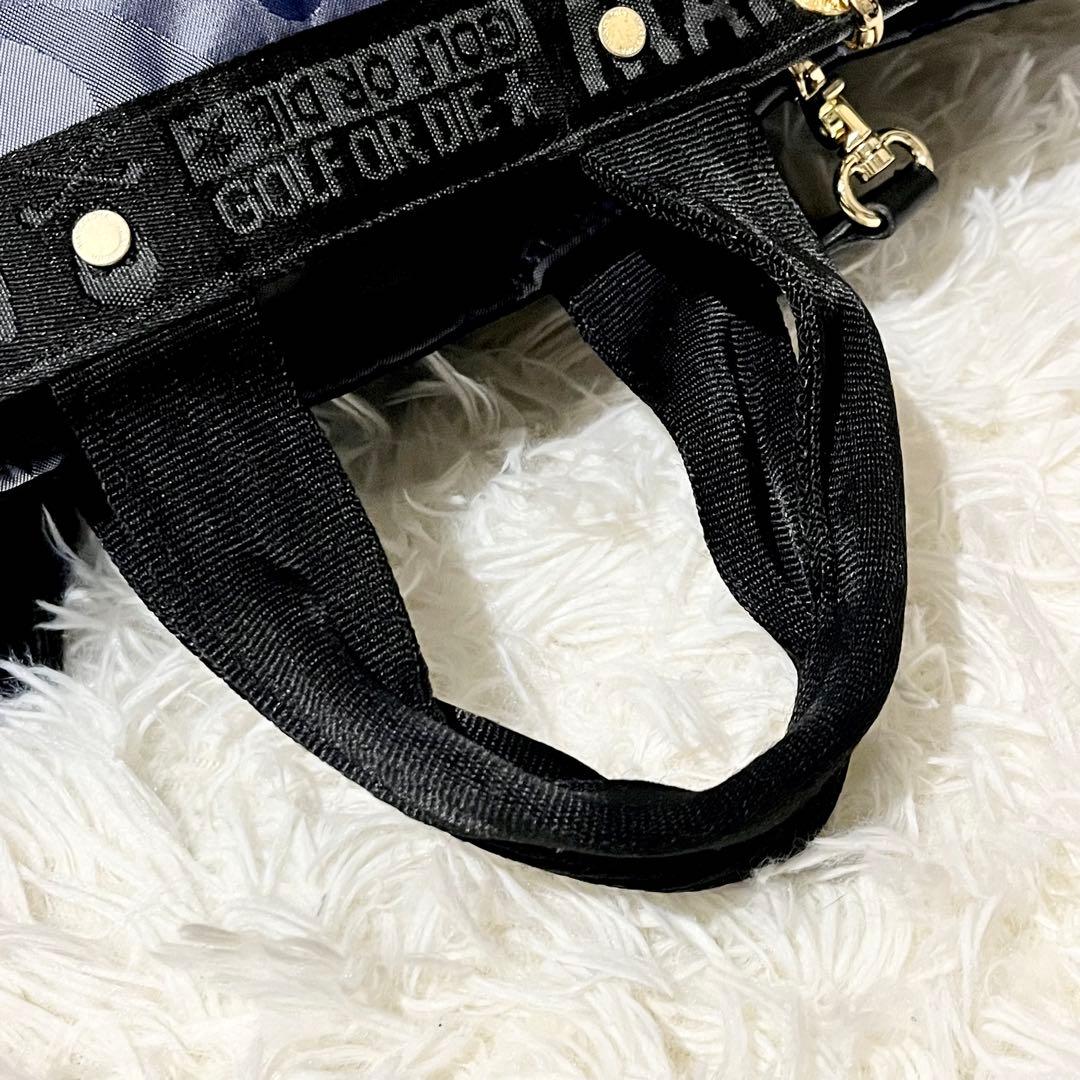 未使用級✨MARK&LONA トートバッグ　2way 迷彩　スカル　ネイビー