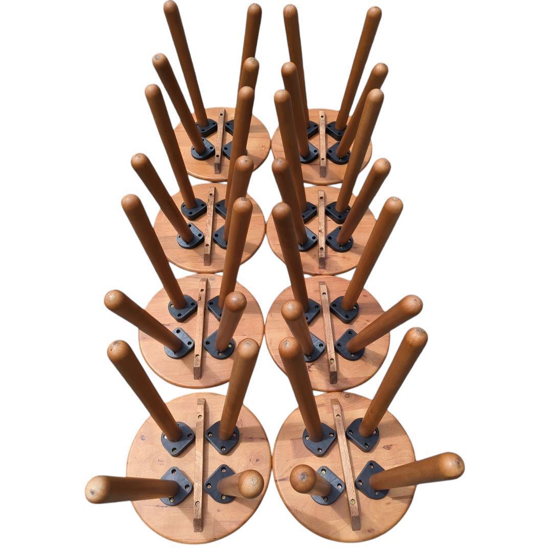 【8脚セット】ウッドスツール 木製 丸椅子 脚 取外し可