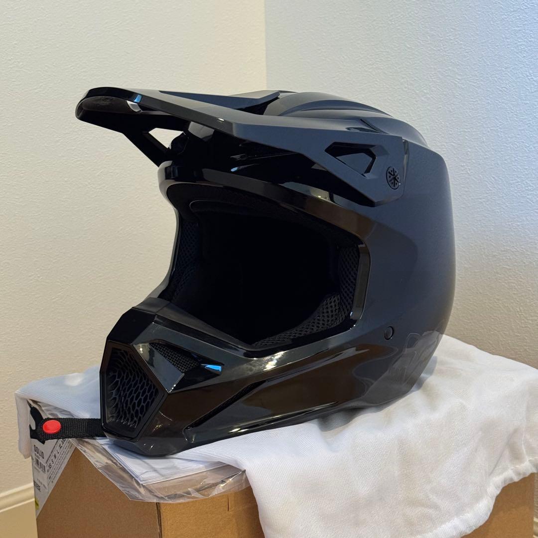 Fox V1 ヘルメット(ソリッドブラック/Lサイズ)